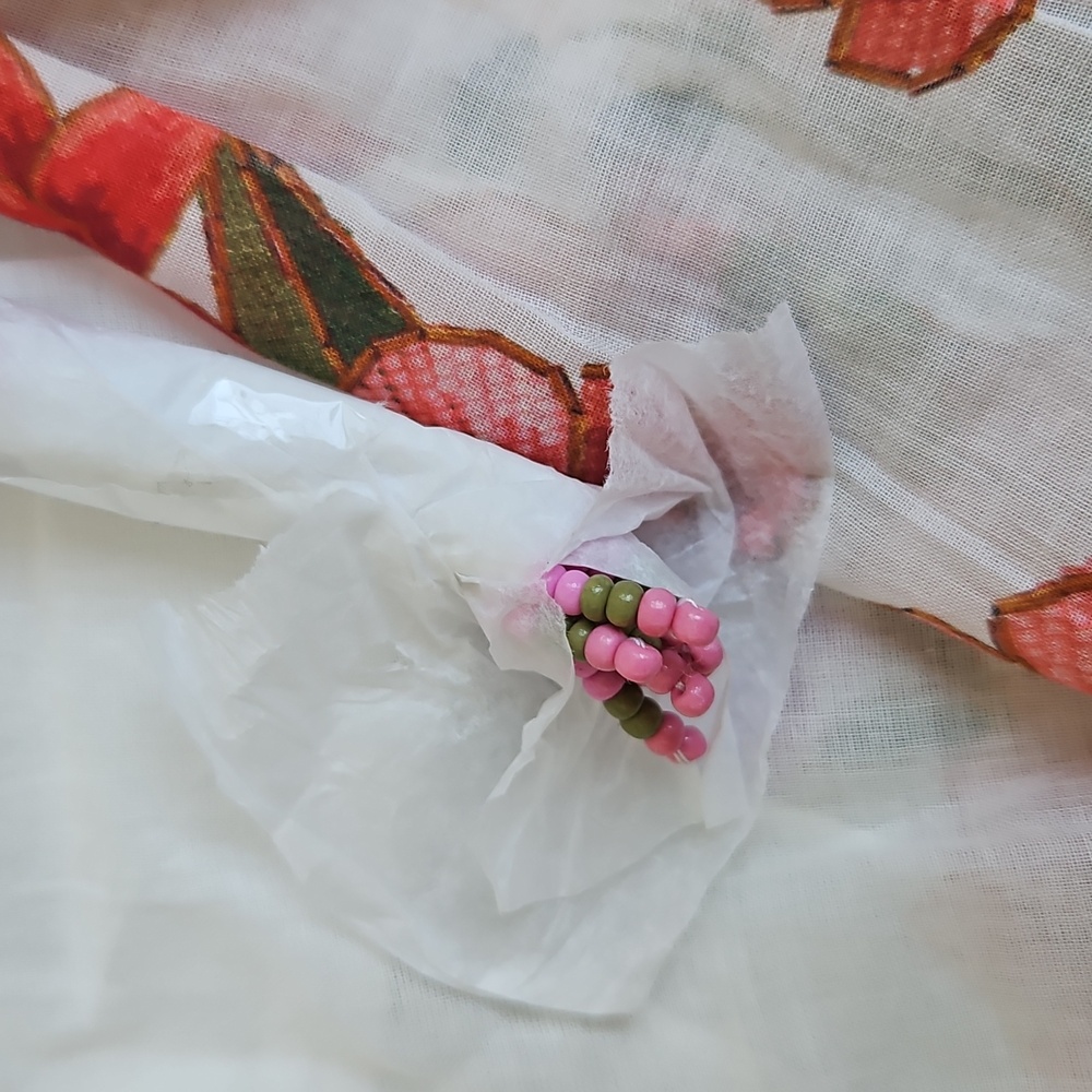 FARM Rio White Peasant Blouse with Pink & Red Floral Embroidery - Picture 9 of 10